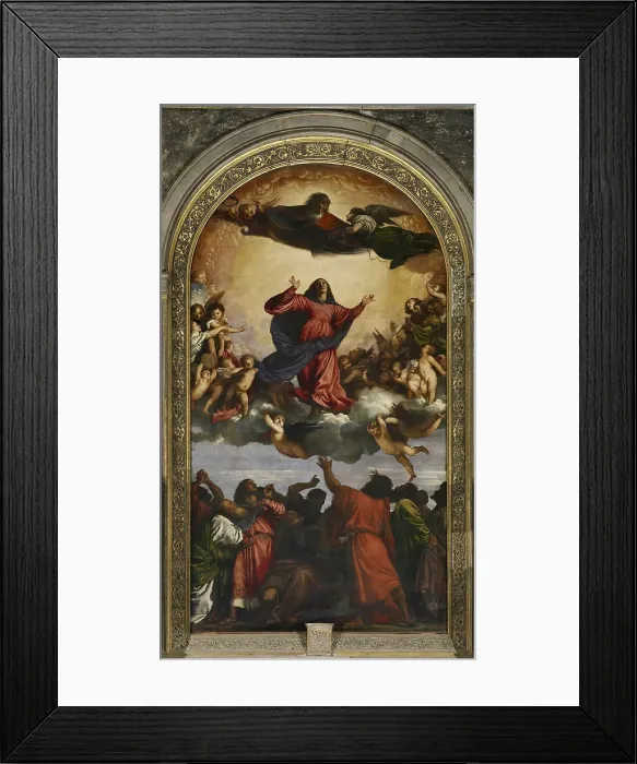 Framed Print : The Assumption of the Blessed Virgin Mary, 1516-1518. Creator: Titian (1488-1576) Framed Print : The Assumption of the Blessed Virgin Mary, 1516-1518. Creator: Titian (1488-1576)