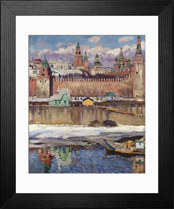 Framed Print : View over Moscow Kremlin. Creator: Vinogradov, Sergei Arsenyevich (1869-1938)