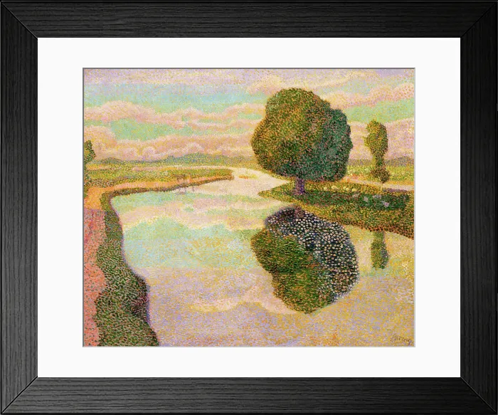 Framed Print : Landscape with Canal, 1894. Creator: Toorop, Jan (1858-1928) Framed Print : Landscape with Canal, 1894. Creator: Toorop, Jan (1858-1928)