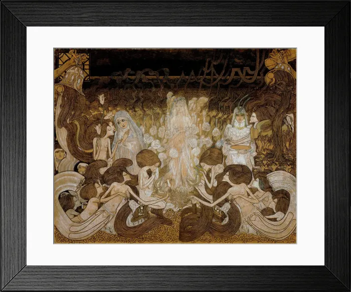 Framed Print : The three brides, 1892-1893. Creator: Toorop, Jan (1858-1928) Framed Print : The three brides, 1892-1893. Creator: Toorop, Jan (1858-1928)