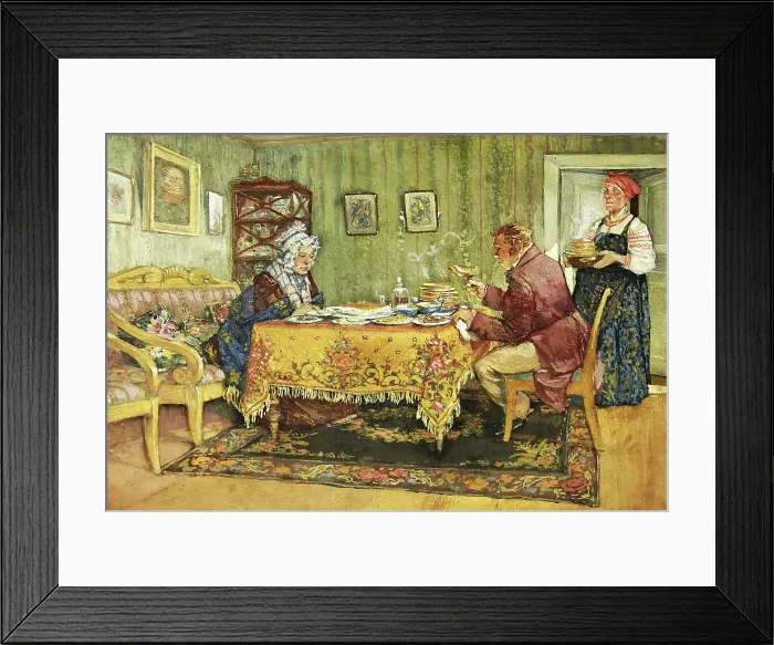 Framed Print : Chichikov at the house of Korobochka. Illustration for the novel Dead Souls by N. Gogol, 1930. Creator: Topikov (Pravednikov), Evtikhy Ivanovich (1890-1945) Framed Print : Chichikov at the house of Korobochka. Illustration for the novel Dead Souls by N. Gogol, 1930. Creator: Topikov (Pravednikov), Evtikhy Ivanovich (1890-1945)