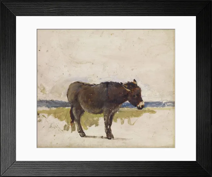 Framed Print : Study of a Donkey, 1841-1843. Creator: David Cox the Elder Framed Print : Study of a Donkey, 1841-1843. Creator: David Cox the Elder