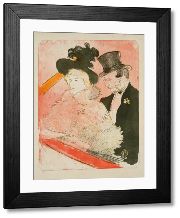Framed Print : Au concert, 1896. Creator: Toulouse-Lautrec, Henri, de (1864-1901) Framed Print : Au concert, 1896. Creator: Toulouse-Lautrec, Henri, de (1864-1901)