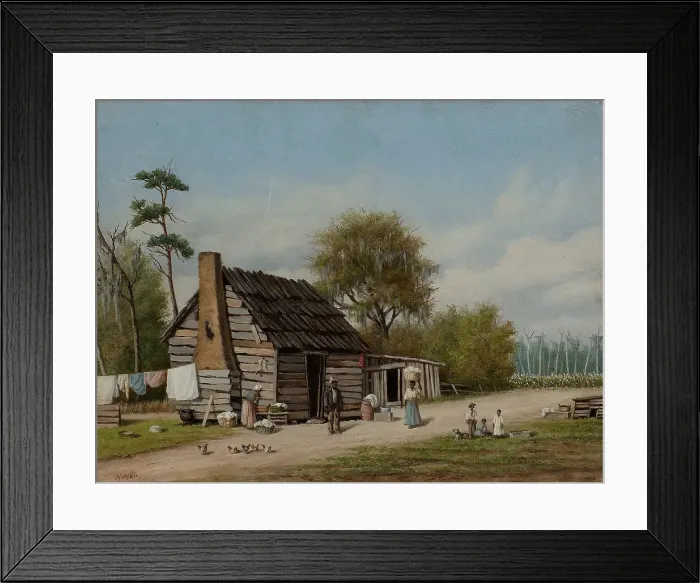 Framed Print : The Cotton Pickers Cabin, 1880s. Creator: Walker, William Aiken (1828-1921) Framed Print : The Cotton Pickers Cabin, 1880s. Creator: Walker, William Aiken (1828-1921)