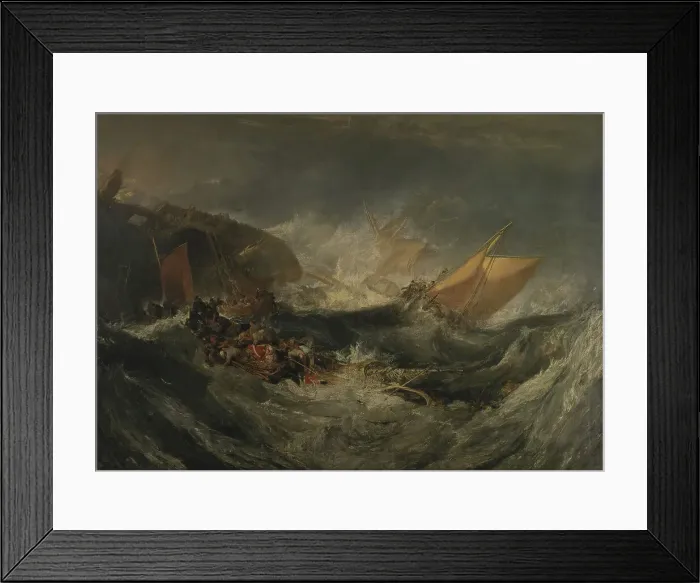 Framed Print : The Wreck of a Transport Ship, c 1810. Creator: Turner, Joseph Mallord William (1775-1851) Framed Print : The Wreck of a Transport Ship, c 1810. Creator: Turner, Joseph Mallord William (1775-1851)