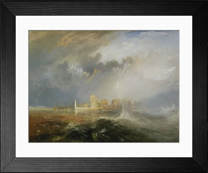 Framed Print : Quillebeuf-sur-Seine, 1833. Creator: Turner, Joseph Mallord William (1775-1851) Framed Print : Quillebeuf-sur-Seine, 1833. Creator: Turner, Joseph Mallord William (1775-1851)
