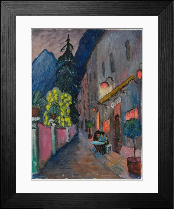 Framed Print : Street café. Creator: Werefkin, Marianne, von (1860-1938) Framed Print : Street café. Creator: Werefkin, Marianne, von (1860-1938)