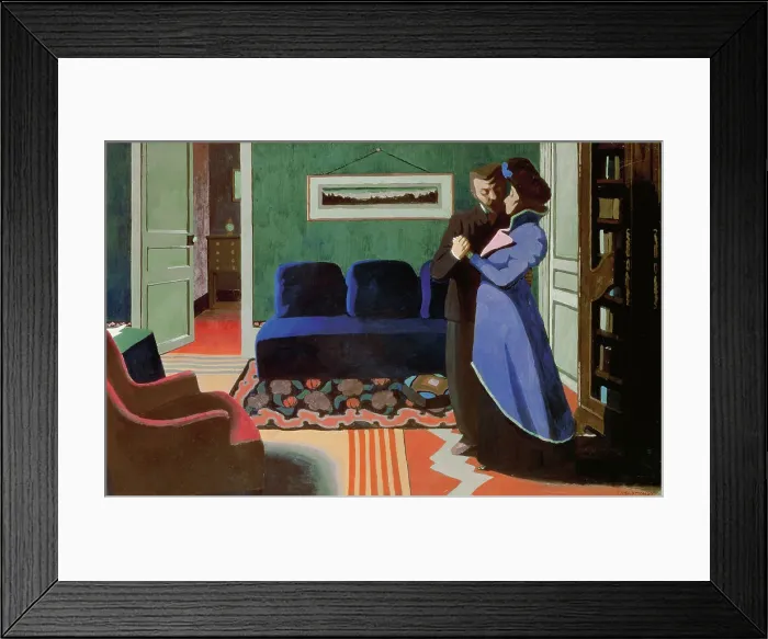 Framed Print : The Visit, 1899. Creator: Vallotton, Felix Edouard (1865-1925) Framed Print : The Visit, 1899. Creator: Vallotton, Felix Edouard (1865-1925)