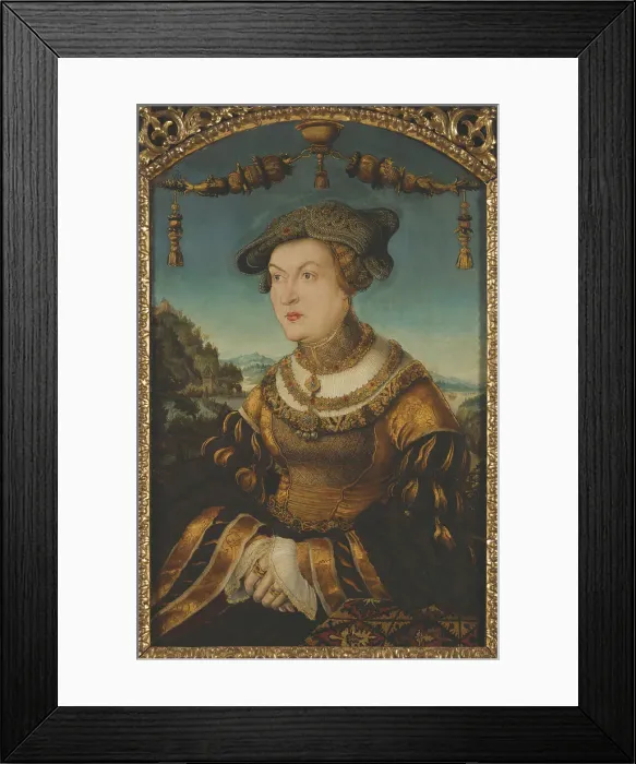 Framed Print : Marie Jakobaea of Baden-Sponheim (1507-1580), Duchess of Bavaria, 1526. Creator: Wertinger, Hans, von (ca. 1465-1533) Framed Print : Marie Jakobaea of Baden-Sponheim (1507-1580), Duchess of Bavaria, 1526. Creator: Wertinger, Hans, von (ca. 1465-1533)