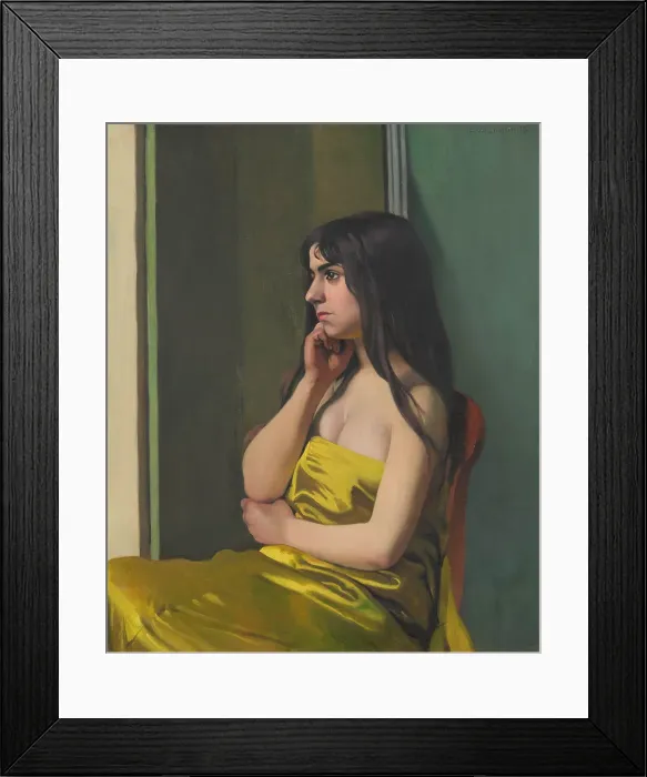 Framed Print : Torse à l'étoffe jaune, 1913. Creator: Vallotton, Felix Edouard (1865-1925) Framed Print : Torse à l'étoffe jaune, 1913. Creator: Vallotton, Felix Edouard (1865-1925)