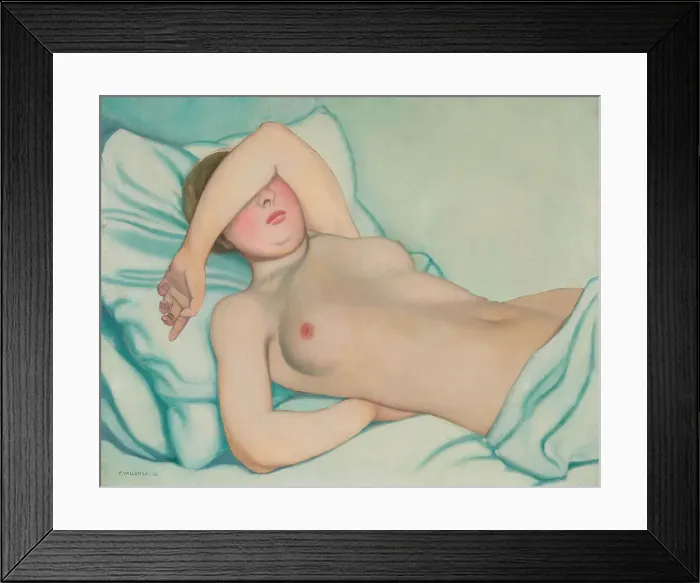 Framed Print : Femme au lit (Woman in bed), 1916. Creator: Vallotton, Felix Edouard (1865-1925) Framed Print : Femme au lit (Woman in bed), 1916. Creator: Vallotton, Felix Edouard (1865-1925)