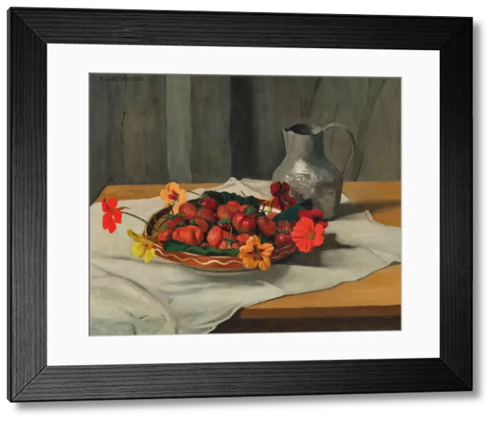 Framed Print : Plat de fraises (Strawberry dish), 1921. Creator: Vallotton, Felix Edouard (1865-1925) Framed Print : Plat de fraises (Strawberry dish), 1921. Creator: Vallotton, Felix Edouard (1865-1925)