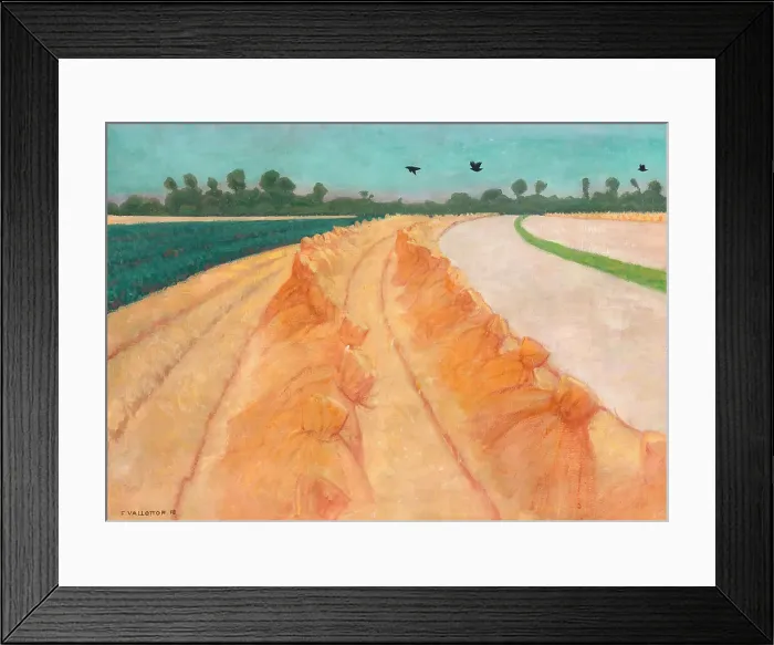 Framed Print : Wheat field, setting sun, 1910. Creator: Vallotton, Felix Edouard (1865-1925) Framed Print : Wheat field, setting sun, 1910. Creator: Vallotton, Felix Edouard (1865-1925)