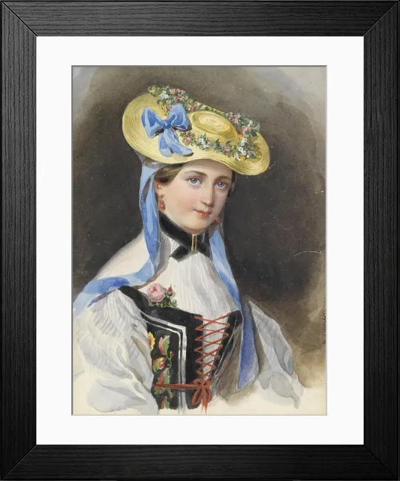 Framed Print : Princess Liechtenstein in costume, 1845. Creator: Winterhalter, Franz Xavier (1805-1873) Framed Print : Princess Liechtenstein in costume, 1845. Creator: Winterhalter, Franz Xavier (1805-1873)
