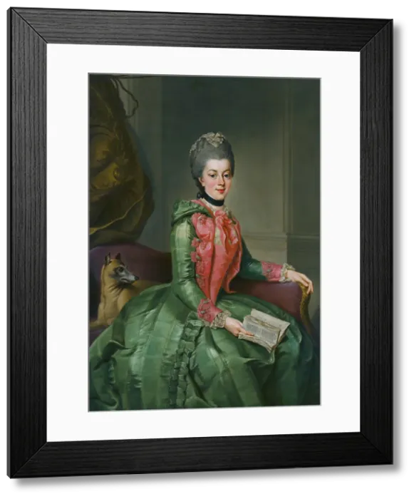 Framed Print : Portrait of Princess Wilhelmina of Prussia (1751-1820), Princess of Orange, c1769. Creator: Ziesenis, Johann Georg, the Younger (1716-1776) Framed Print : Portrait of Princess Wilhelmina of Prussia (1751-1820), Princess of Orange, c1769. Creator: Ziesenis, Johann Georg, the Younger (1716-1776)