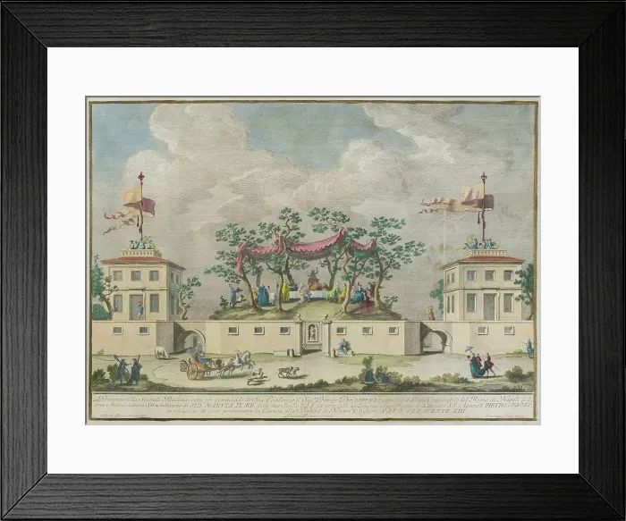 Framed Print : The Chinèa (Festa della Chinea) in Rome, 1753-1759. Creator: Vasi, Giuseppe (1710-1782) Framed Print : The Chinèa (Festa della Chinea) in Rome, 1753-1759. Creator: Vasi, Giuseppe (1710-1782)