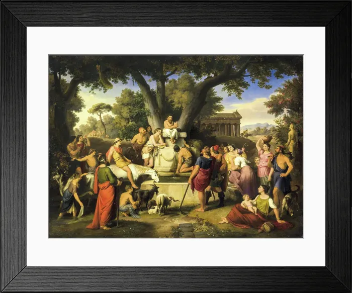 Framed Print : Aesop Tells his Fables, 1879. Creator: Wittmer, Johann Michael (1802-1880) Framed Print : Aesop Tells his Fables, 1879. Creator: Wittmer, Johann Michael (1802-1880)
