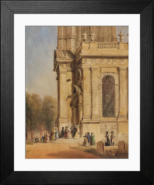 Framed Print : Porch of St Philip's Church, Birmingham, 1830-45. Creator: Unknown Framed Print : Porch of St Philip's Church, Birmingham, 1830-45. Creator: Unknown