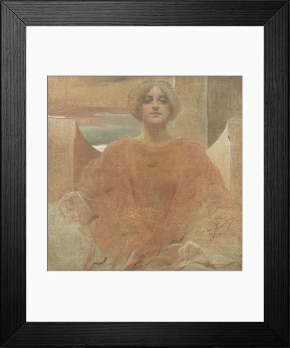 Framed Print : Portrait of a woman. Creator: Zmurko, Franciszek (1859-1910) Framed Print : Portrait of a woman. Creator: Zmurko, Franciszek (1859-1910)