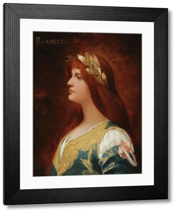 Framed Print : Fiammetta, 1911. Creator: Veith, Eduard (1856-1925) Framed Print : Fiammetta, 1911. Creator: Veith, Eduard (1856-1925)