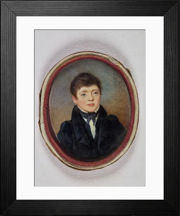 Framed Print : Miniature portrait of William Hooper, 1800-1899. Creator: Unknown Framed Print : Miniature portrait of William Hooper, 1800-1899. Creator: Unknown