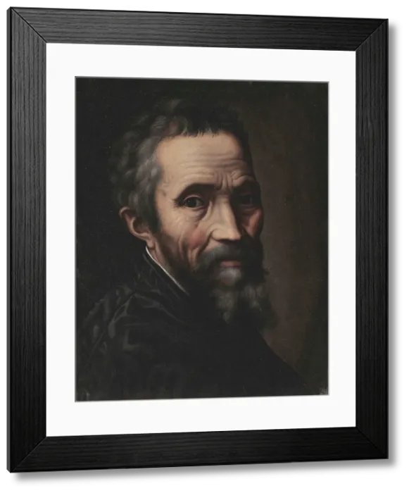 Framed Print : Portrait of Michelangelo Buonarroti, Second half of the16th cen. Creator: Venusti, Marcello (1512 / 15-1579) Framed Print : Portrait of Michelangelo Buonarroti, Second half of the16th cen. Creator: Venusti, Marcello (1512 / 15-1579)