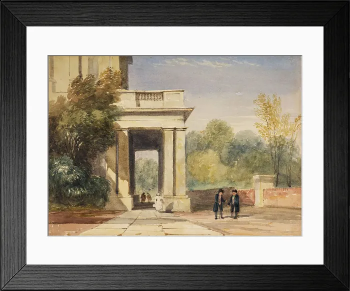 Framed Print : Portico, Chelsea Hospital, 1820-40. Creator: David Cox the Elder Framed Print : Portico, Chelsea Hospital, 1820-40. Creator: David Cox the Elder
