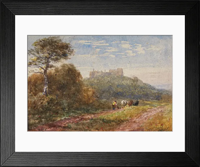 Framed Print : Ploughing, c1830s. Creator: David Cox the Elder Framed Print : Ploughing, c1830s. Creator: David Cox the Elder