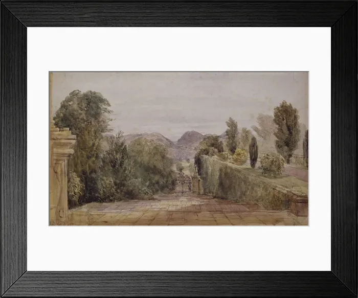 Framed Print : Powis Castle, 1835-45. Creator: David Cox the Elder Framed Print : Powis Castle, 1835-45. Creator: David Cox the Elder
