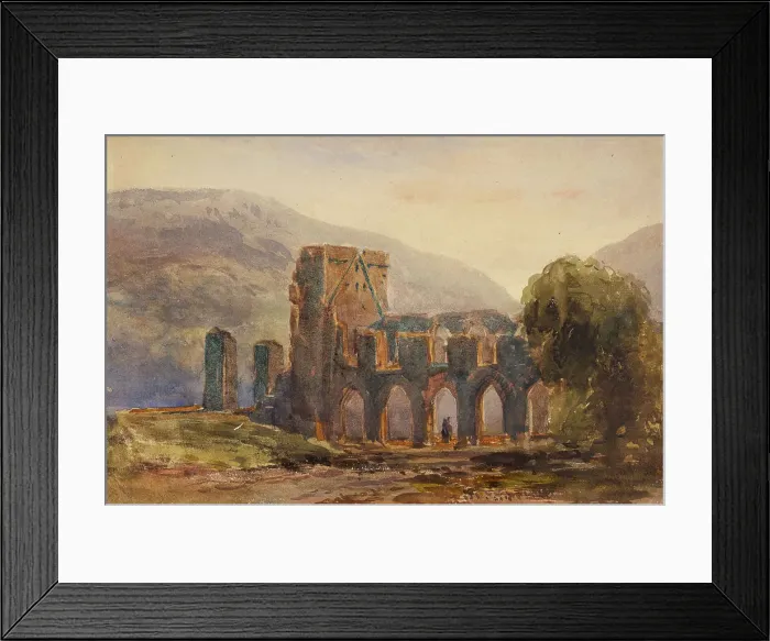 Framed Print : Llanthony Abbey, 1825-45. Creator: David Cox the Elder Framed Print : Llanthony Abbey, 1825-45. Creator: David Cox the Elder