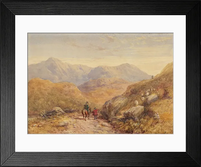 Framed Print : The Road to the Mountains, 1838. Creator: David Cox the Elder Framed Print : The Road to the Mountains, 1838. Creator: David Cox the Elder
