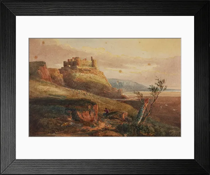 Framed Print : Harlech Castle, 1812-14. Creator: David Cox the Elder Framed Print : Harlech Castle, 1812-14. Creator: David Cox the Elder