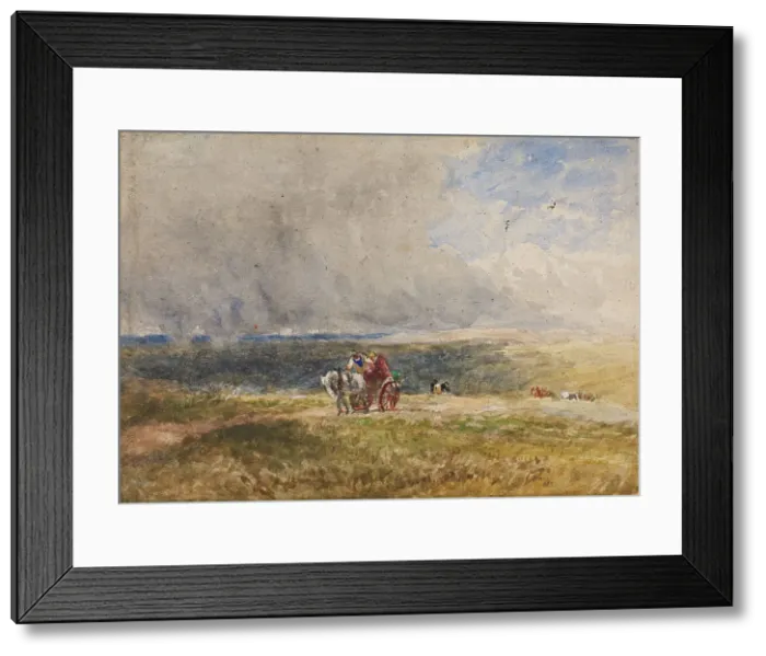 Framed Print : Returning From Market, c1820s. Creator: David Cox the Elder Framed Print : Returning From Market, c1820s. Creator: David Cox the Elder