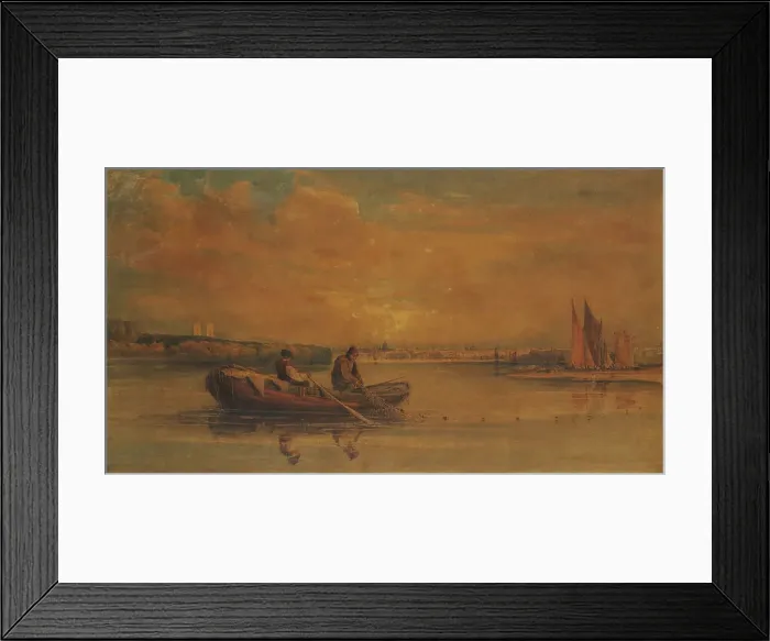 Framed Print : London from the Thames above Westminster, 1810. Creator: David Cox the Elder Framed Print : London from the Thames above Westminster, 1810. Creator: David Cox the Elder