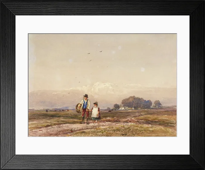 Framed Print : Going to Market, 1830-35. Creator: David Cox the Elder Framed Print : Going to Market, 1830-35. Creator: David Cox the Elder