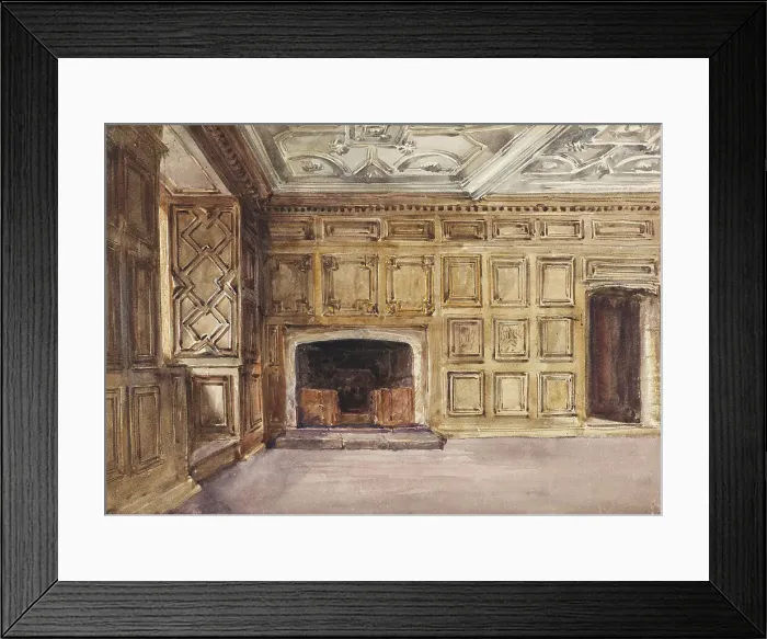 Framed Print : Bed Room, Haddon Hall, 1830-45. Creator: David Cox the Elder Framed Print : Bed Room, Haddon Hall, 1830-45. Creator: David Cox the Elder
