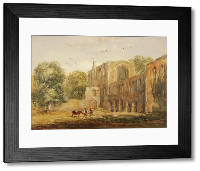 Framed Print : Furness Abbey, 1831-40. Creator: David Cox the Elder Framed Print : Furness Abbey, 1831-40. Creator: David Cox the Elder