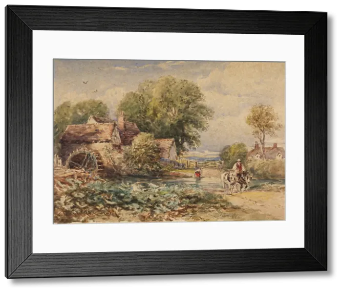 Framed Print : Rowsley Mill, Derbyshire, 1847. Creator: David Cox the Elder Framed Print : Rowsley Mill, Derbyshire, 1847. Creator: David Cox the Elder