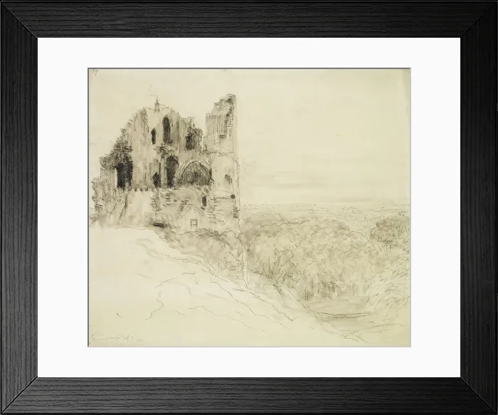 Framed Print : Knaresborough Castle, Yorkshire, 1844. Creator: David Cox the Elder Framed Print : Knaresborough Castle, Yorkshire, 1844. Creator: David Cox the Elder