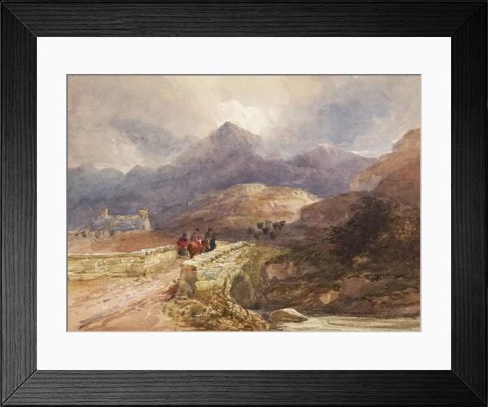 Framed Print : On the Road to Snowdon, 1832-38. Creator: David Cox the Elder Framed Print : On the Road to Snowdon, 1832-38. Creator: David Cox the Elder