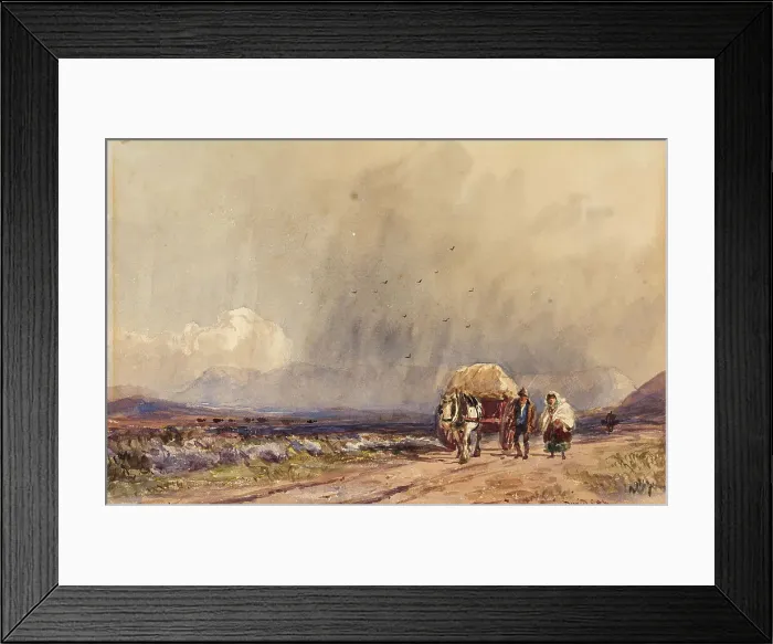 Framed Print : A Showery Day, 1832-47. Creator: David Cox the Elder Framed Print : A Showery Day, 1832-47. Creator: David Cox the Elder