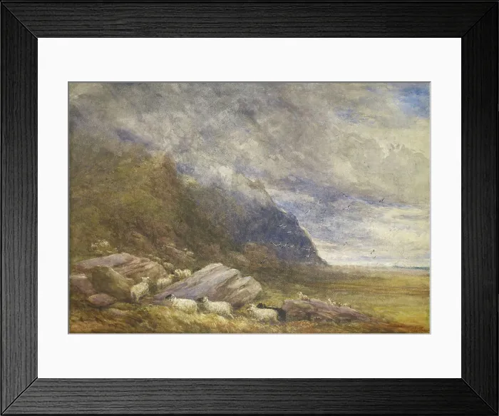 Framed Print : Penmaen Bach, 1852. Creator: David Cox the Elder Framed Print : Penmaen Bach, 1852. Creator: David Cox the Elder