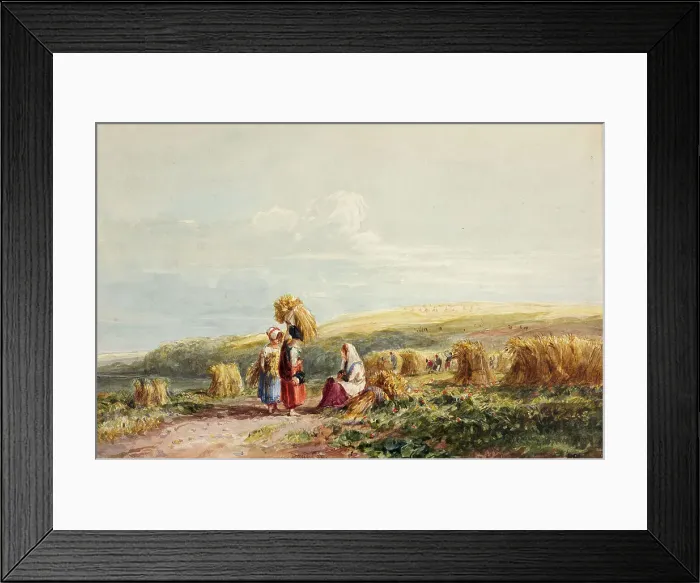Framed Print : Harvesting, 1832-51. Creator: David Cox the Elder Framed Print : Harvesting, 1832-51. Creator: David Cox the Elder