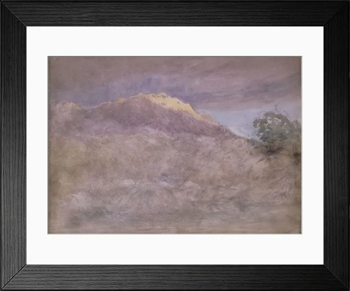 Framed Print : An Impression, Study of a Mountain Crest [undated], c1810s-1850s. Creator: David Cox the Elder