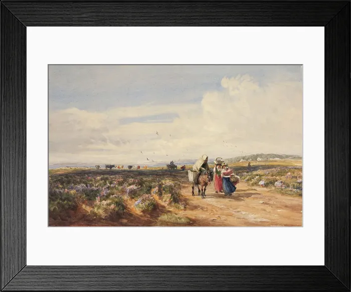Framed Print : The Road Across the Heath, 1834-37. Creator: David Cox the Elder Framed Print : The Road Across the Heath, 1834-37. Creator: David Cox the Elder