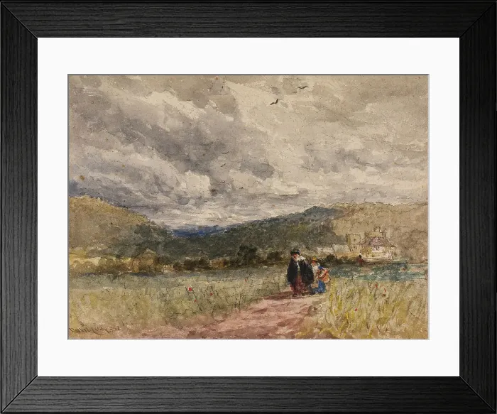 Framed Print : Stokesay Castle, 1852. Creator: David Cox the Elder Framed Print : Stokesay Castle, 1852. Creator: David Cox the Elder