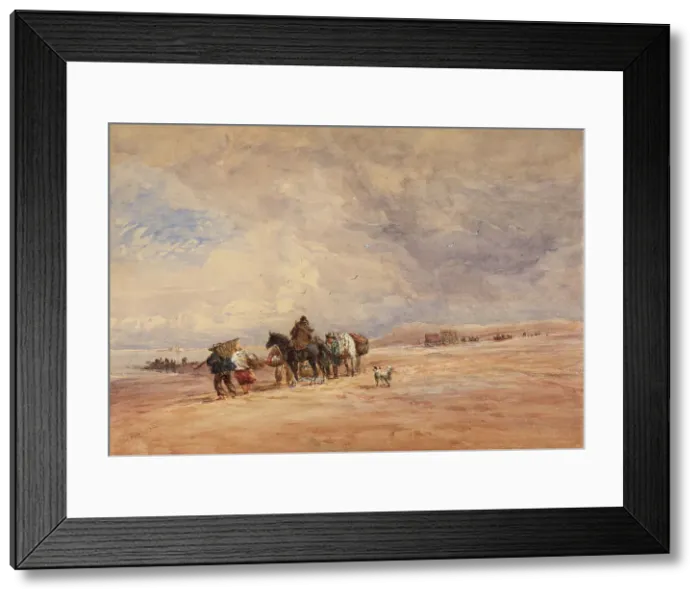 Framed Print : Shrimpers: A Breezy Morning, 1845-50. Creator: David Cox the Elder Framed Print : Shrimpers: A Breezy Morning, 1845-50. Creator: David Cox the Elder