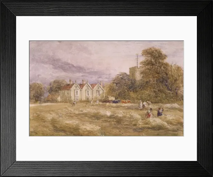 Framed Print : Harborne Vicarage And Church, 1842. Creator: David Cox the Elder Framed Print : Harborne Vicarage And Church, 1842. Creator: David Cox the Elder