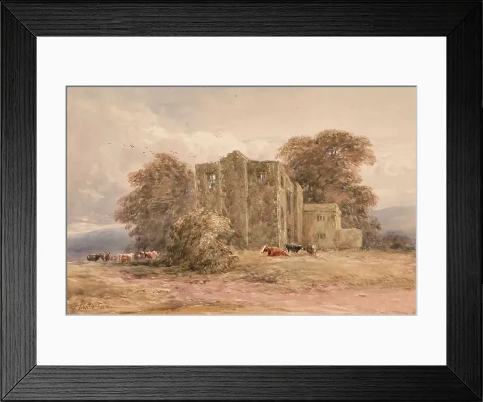 Framed Print : Bardon Tower, c1820s. Creator: David Cox the Elder Framed Print : Bardon Tower, c1820s. Creator: David Cox the Elder