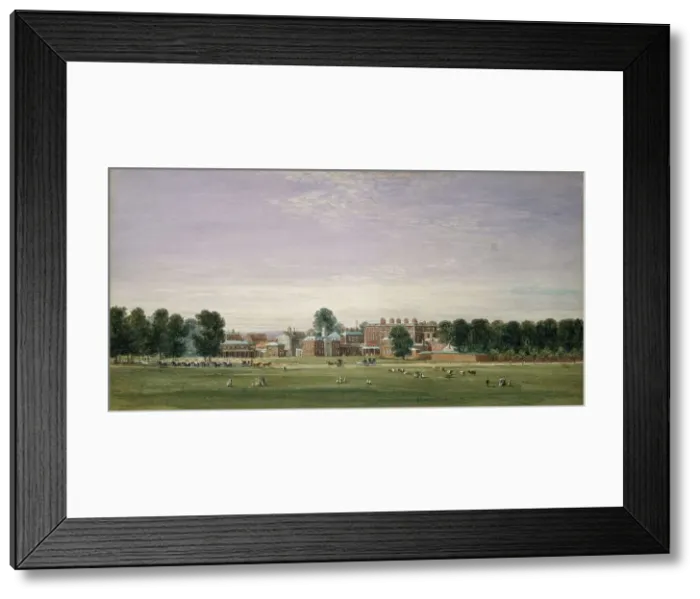 Framed Print : Buckingham House from the Green Park, 1825. Creator: David Cox the Elder Framed Print : Buckingham House from the Green Park, 1825. Creator: David Cox the Elder